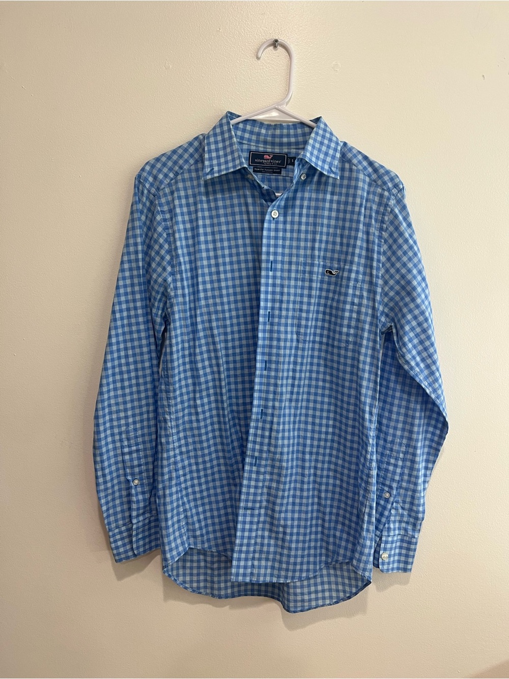 NWOT Vineyard Vines Blue Gingham Button-Down Shirt
